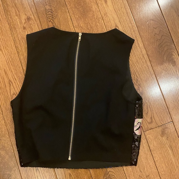 Great condition sequin crop top zipper back - Picture 3 of 4